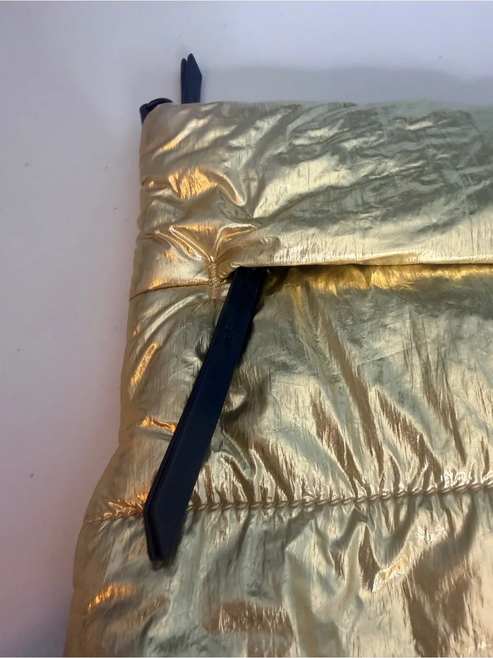 Trouvé Athleisure Crossbody Gold Quilted Puffer Clutch Bag - new